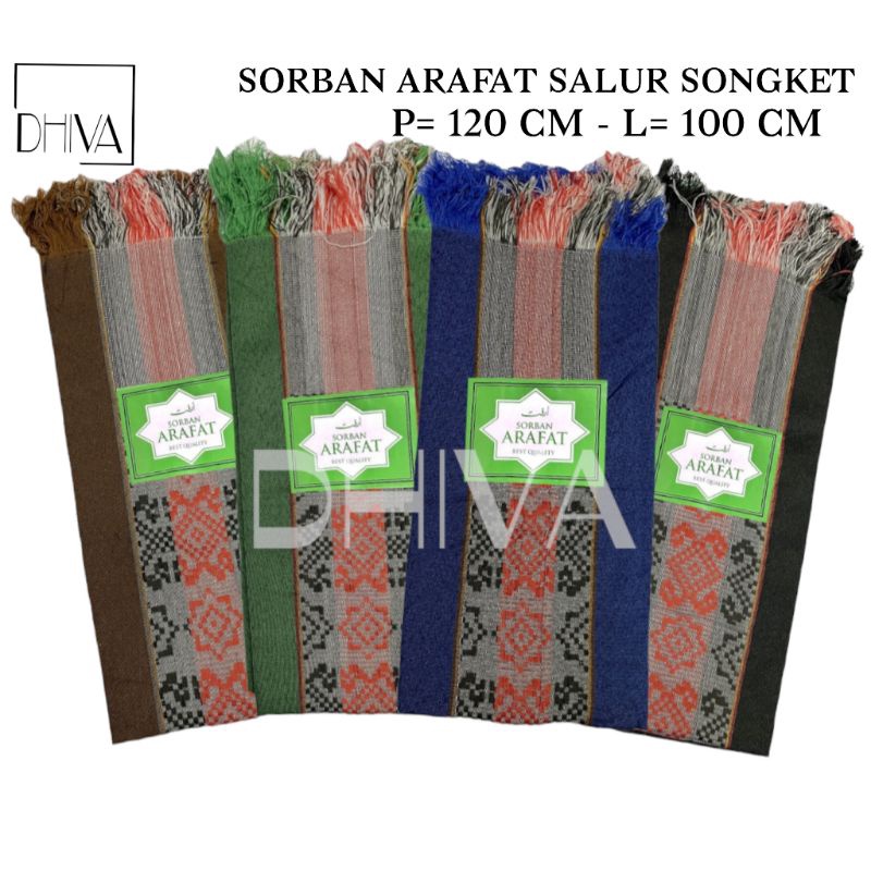 Sorban Arafat Salur Songket Tebal Oleh Oleh Haji Dan Umroh