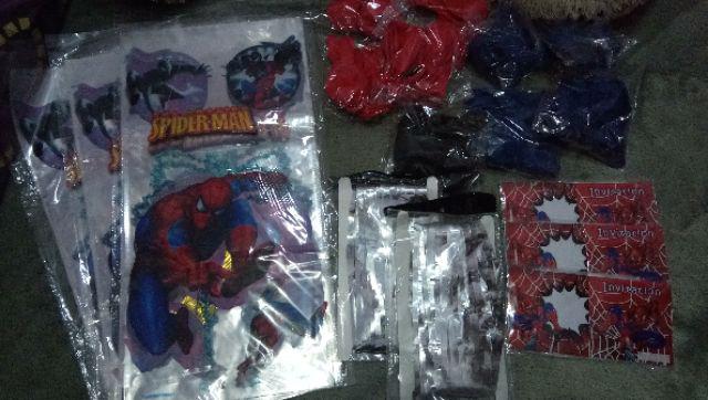 Plastik Snack Chiki Kue Ulang Tahun Spiderman Super Hero Besar 25x50cm Jumbo Big Plastic Hbd Merah