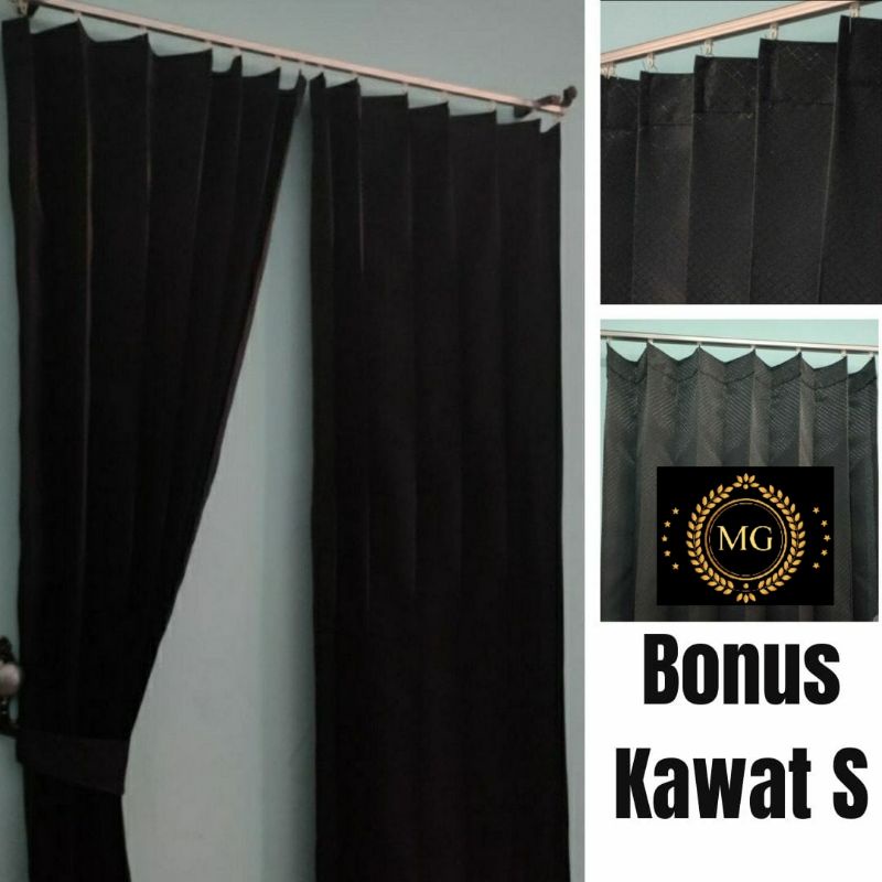 Gorden plisket Cantolan Kawat S / Hordeng Pintu / Gorden Jendela / Korden Kamar