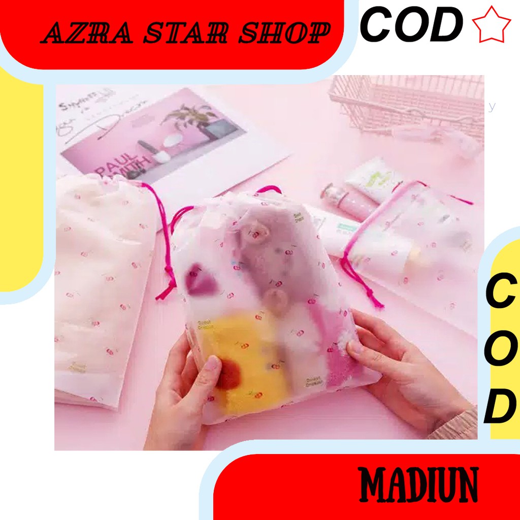TAS SERUT PLASTIK TRANSPARAN MOTIF LUCU