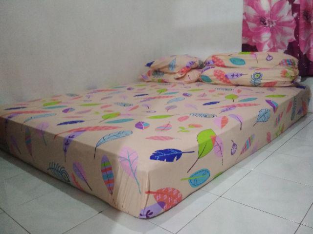 Sprei Anti Geser Sakura Dream Warna Pastel│ Seprei Katun Bahan Katun Star