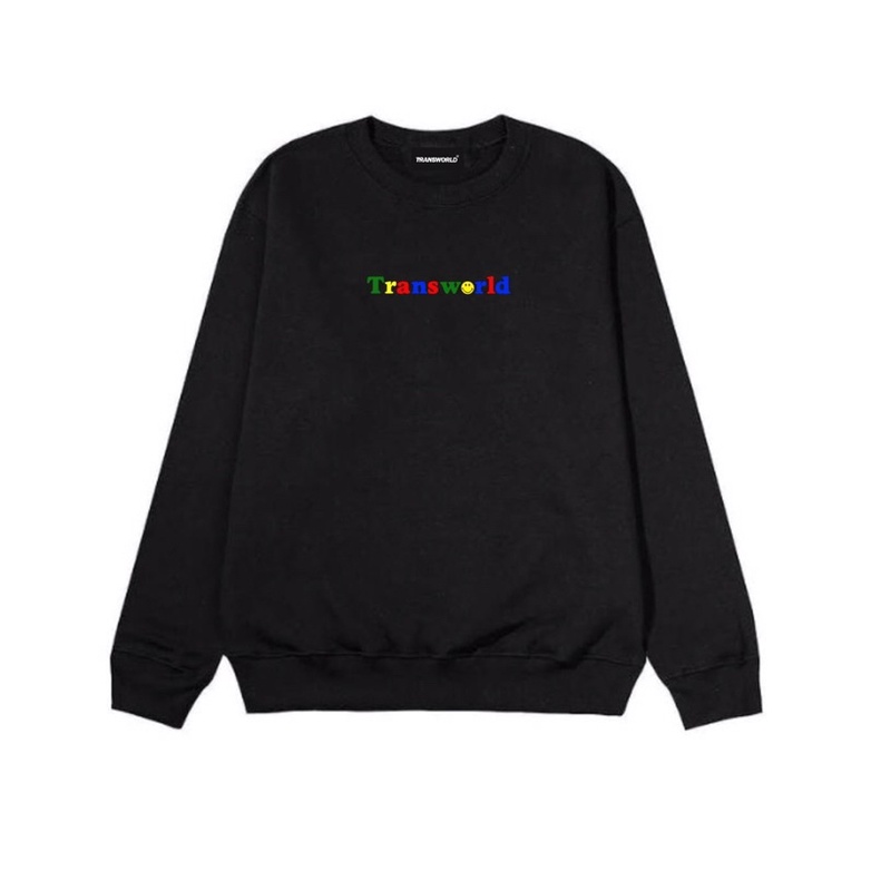 CREWNECK TRANSWORLD MULTI COLLOR BLACK