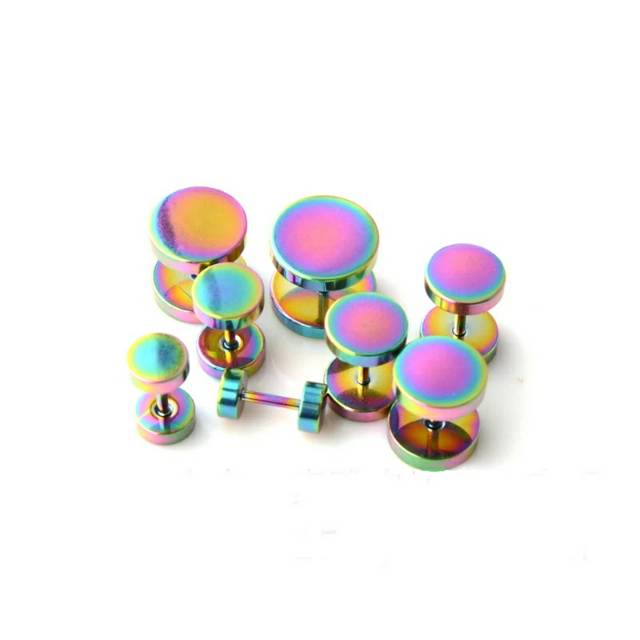 Anting Tindik Barble plug Tindik Roda Titanium piercing