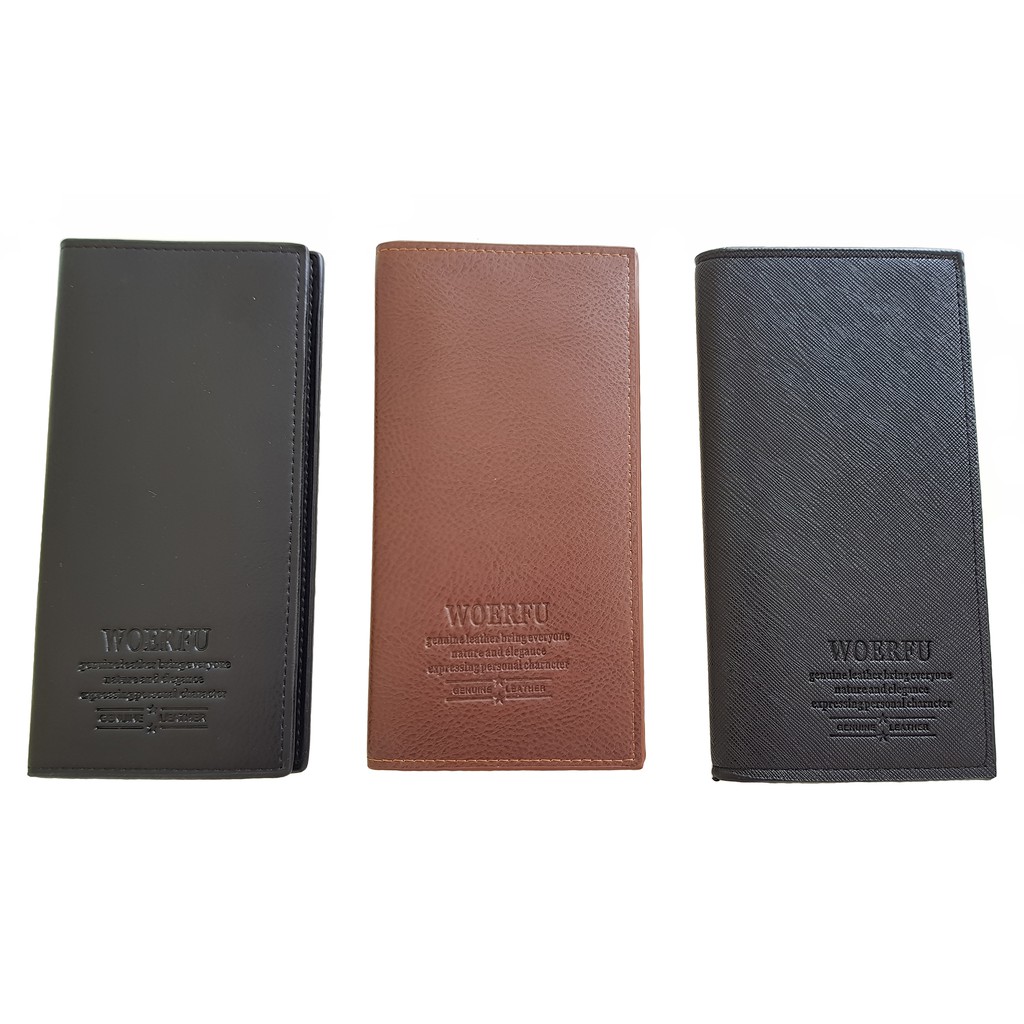 Dompet Panjang / Long Wallet Import Pria Wanita Bahan Kulit Woerfu