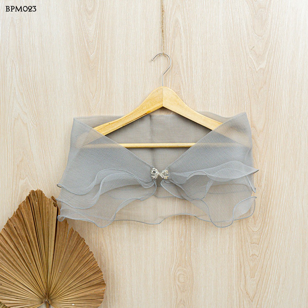 [STOK TERBATAS] BOLERO AKSESORIS PENGANTIN WANITA MODERN SILVER BPM023