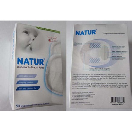 Natur Disposable Breast Pad Isi 50/ Breast Pad Sekali Pakai 80338