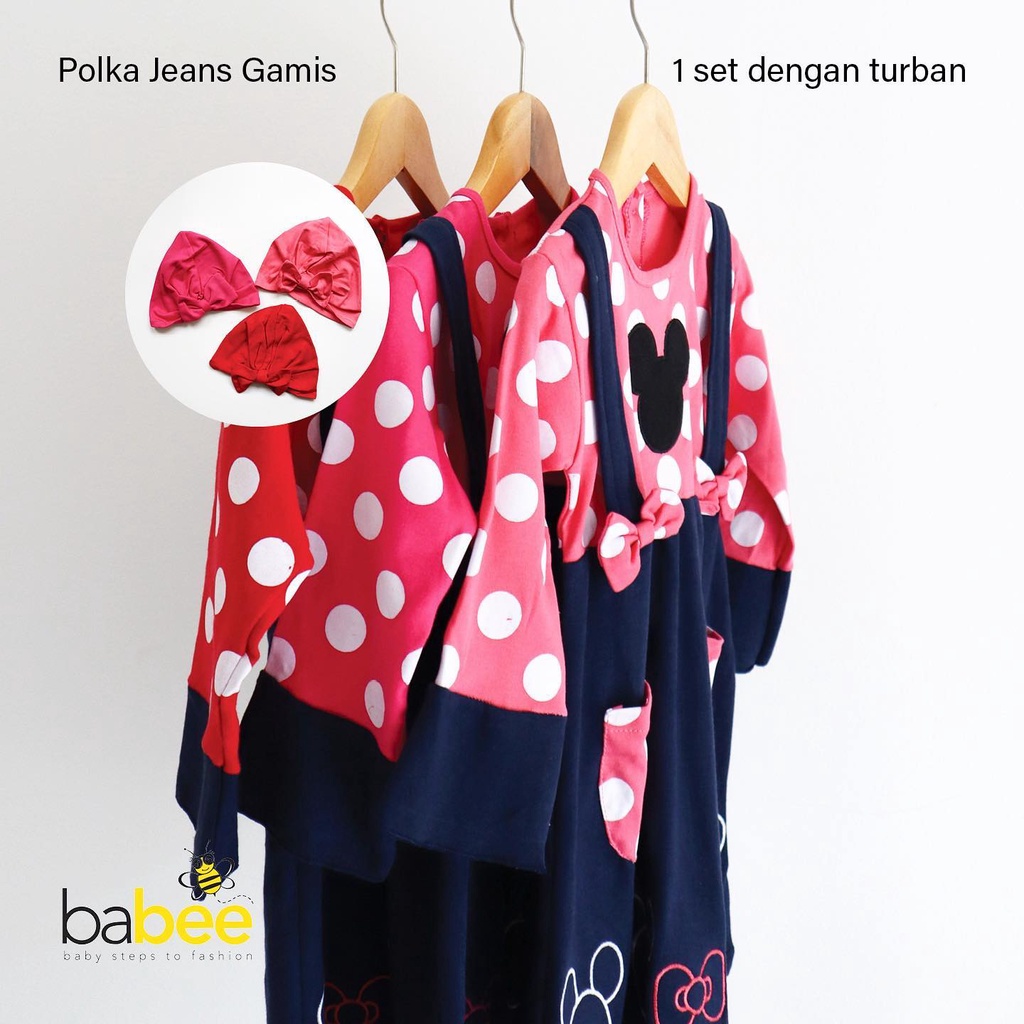 Gamis Premium Katun Jepang Babeebabyshop muslim bayi gamis bayi gamis anak perempuan murah ARABELLA ZOOTOPIA / POLKA JEANS GAMIS Rosemary AZIZAH CHLOE ZOYA