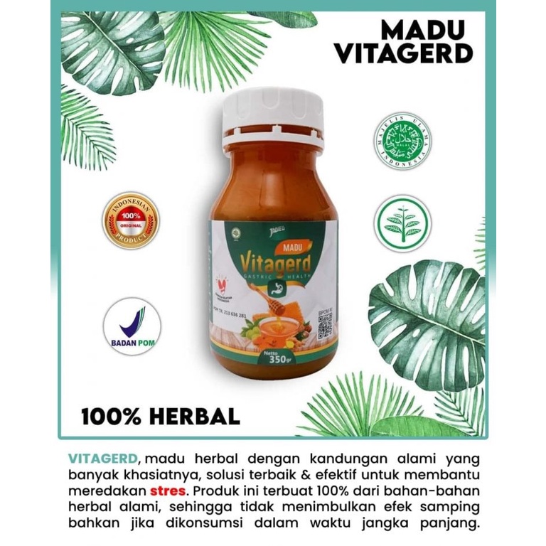 Madu Vitagerd Obat Asam Lambung Gerd Maag Obat Nyeri Ulu Hati Perih Lambung Vitagerd Obat Radang Usus Madu Vita Gerd-3