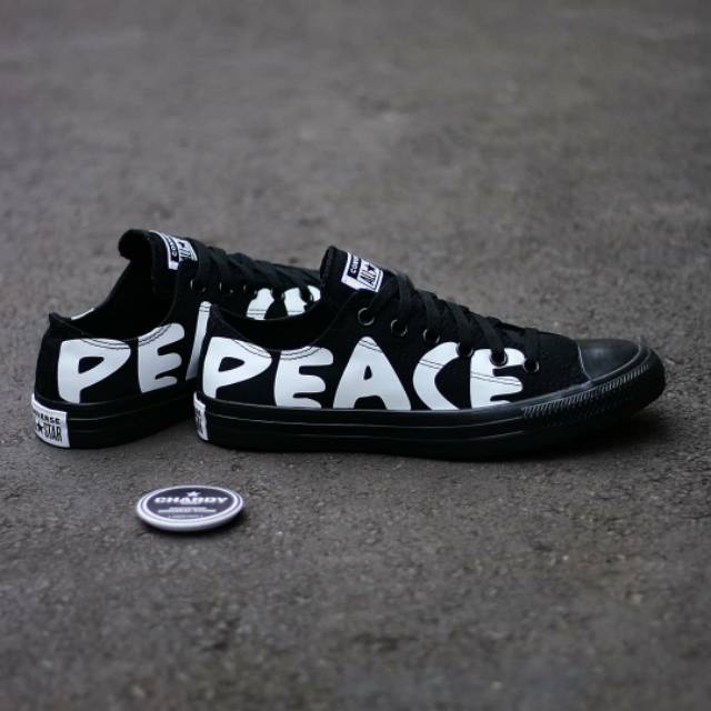 Converse CT AS Ox Peace Powered Black White Black