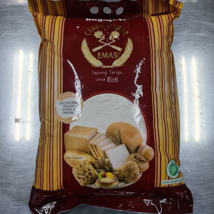 

PROMO [COD] TEPUNG CAKRA KEMBAR EMAS TERIGU PREMIUM PROTEIN TINGGI ROTI 5 KG