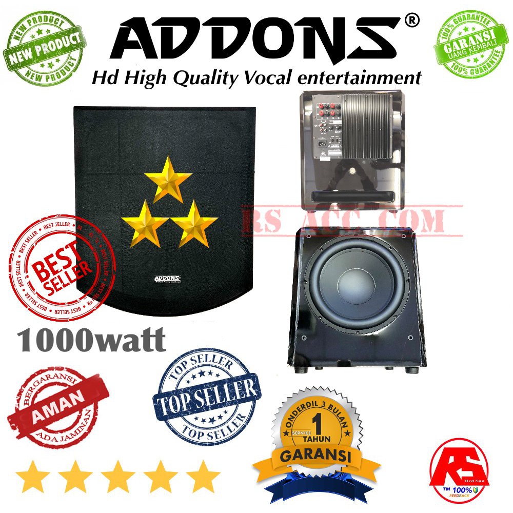 SPEAKER AKTIF 12 INCH SUBWOOFER FULL 1000 WATT ADDONS DOUBLE POWER PROFESSIONAL