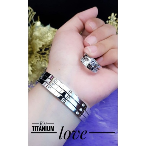 Set perhiasan titanium wanita dewasa 8600