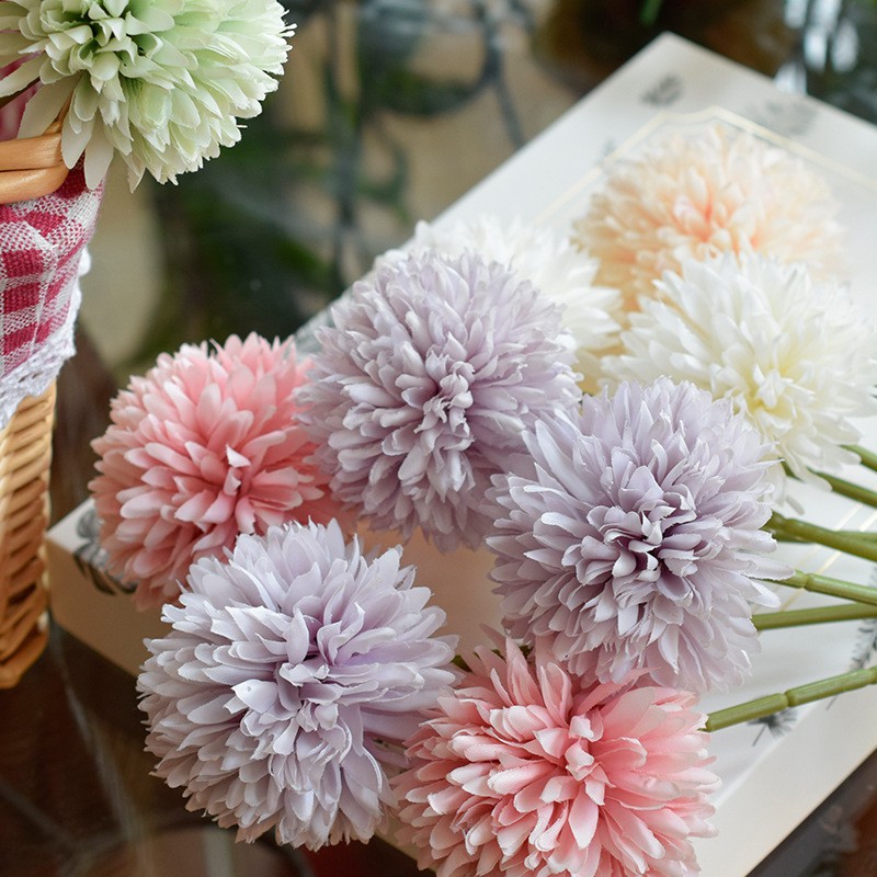 【CT】Bunga Plastik Dandelion  - Bunga Hydrangea - Bunga Dekorasi Hiasan Pesta Rumah