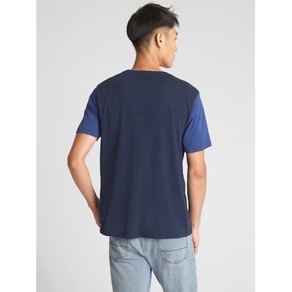 NEW JN KAOS CASUAL PRIA GAP POCKET TEE COLORBLOCK NAVY ORIGINAL