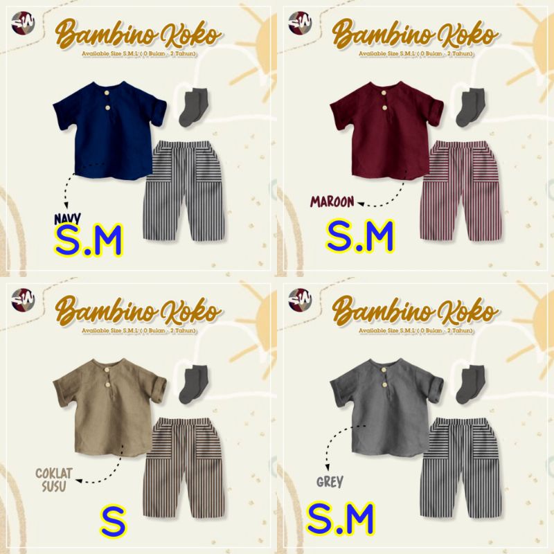 Koko setelan baby bambino