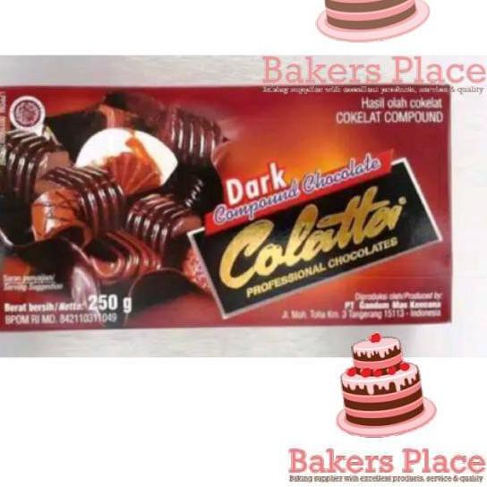 

SALE!! KODE-288 COKLAT COMPOUND COLATTA DARK 259gr MURAH PROMO