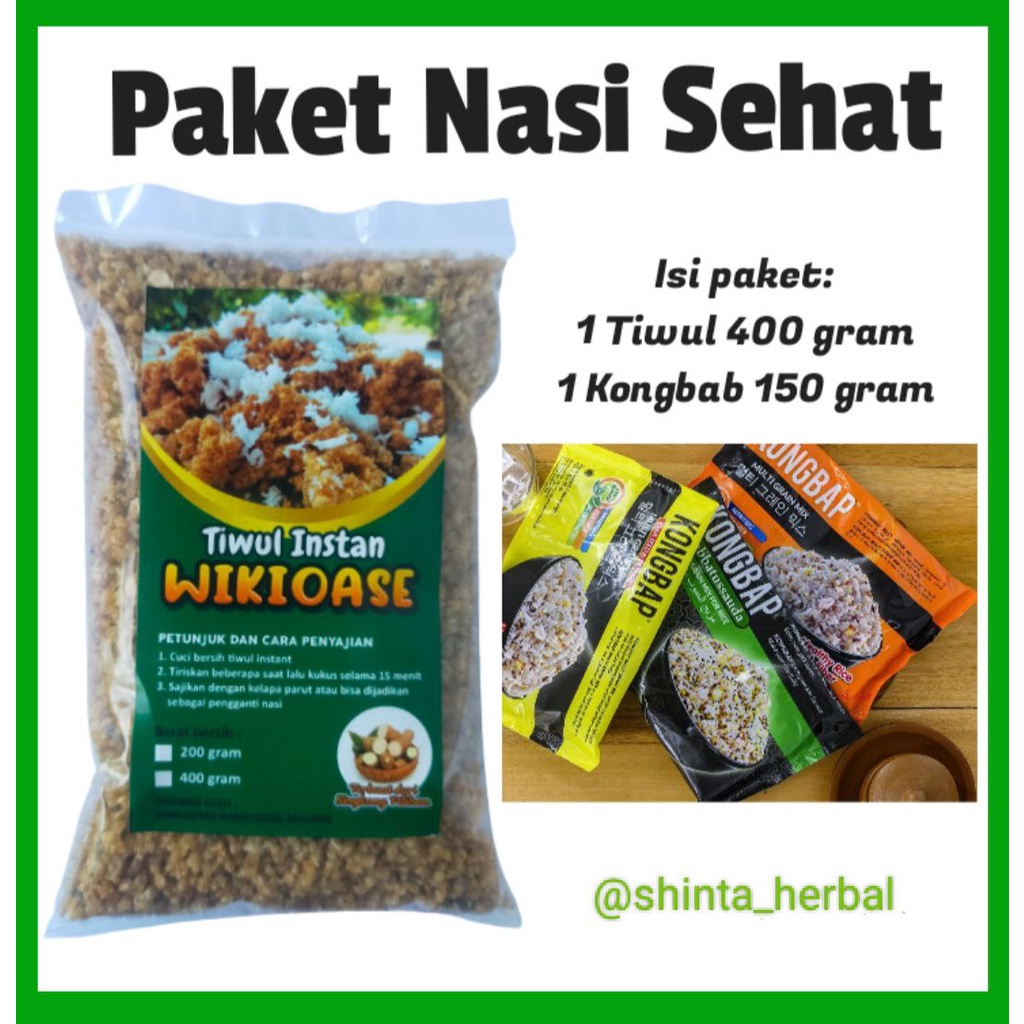 

Paket Nasi Sehat Kongbab Multigrain Mix Beras Campur Biji-bijian Tiwul Instan Tawar Original Instant Makanan Kaya Serat Rendah Gula