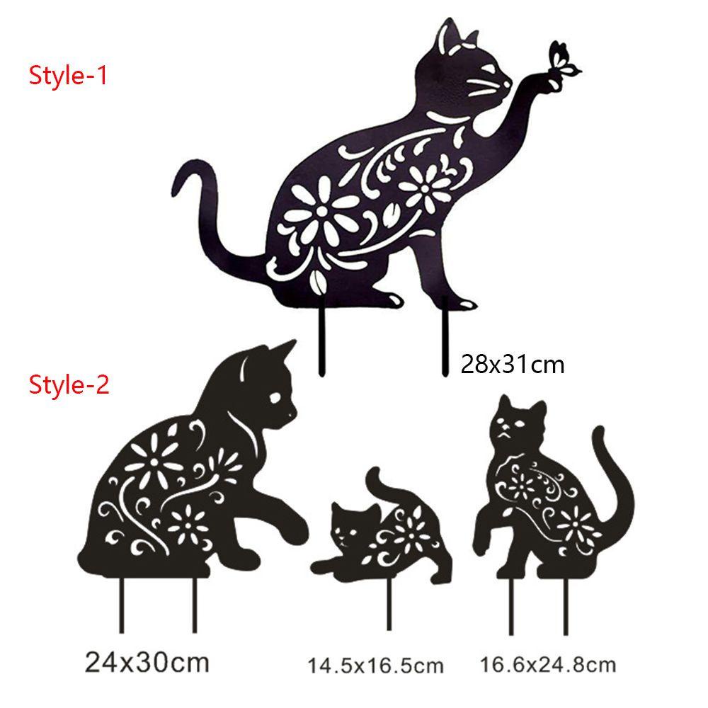 Suyo 3PCS / Set Ornamen Bentuk Siluet Landak Kucing Untuk Dekorasi Outdoor