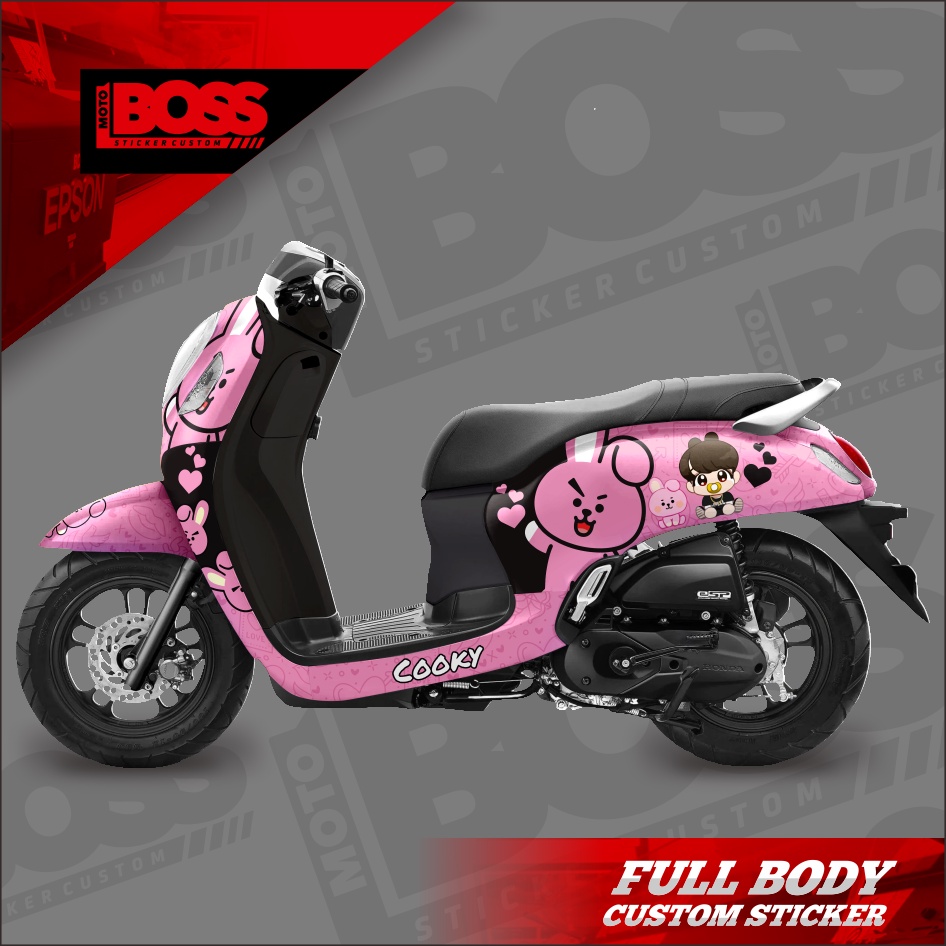 Decal Stiker Sticker Honda Scoopy 2021 2022 Full Body Dekal Stiker Custom New Scoopy 2021 2022 Strip