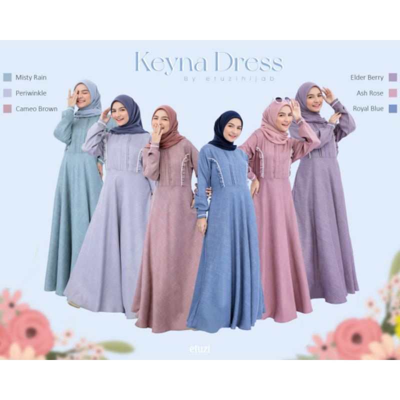 Gamis/Dress Busui Syari Keyna Bahan Linen By Etuzi