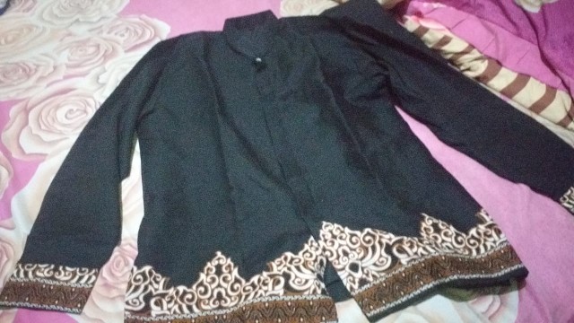 Setelan Sarung Dan Koko Batik Tumpal Kosong Lengan Panjang,pendek Batik Solo Modern