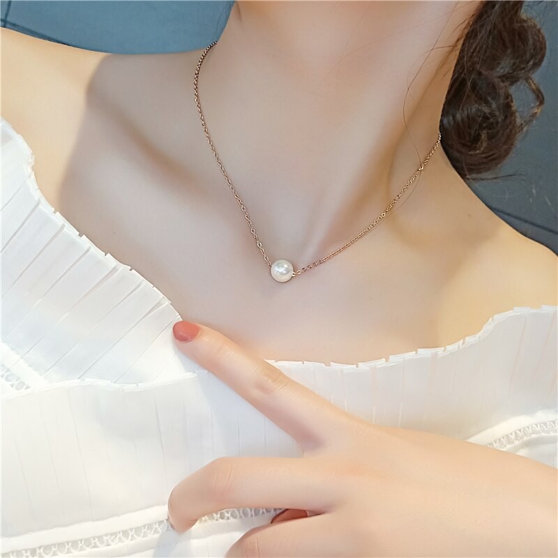 Kalung Import Korea kalung wanita liontin bulat kalun aksesoris style korea