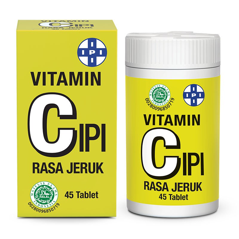 IPI Vitamin C Botol Isi 90 Isi 45 Tablet Vit C Suplemen Daya Tahan