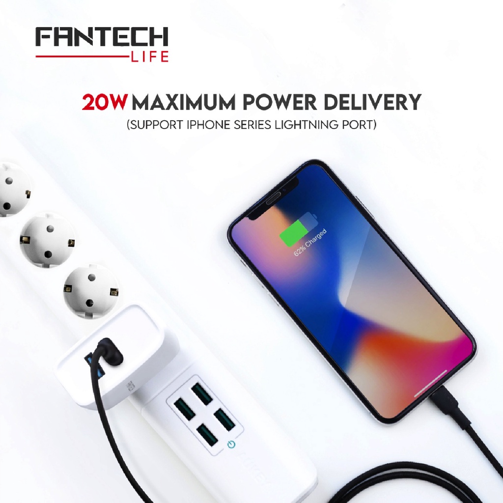 FANTECH Smart Life Charger USB Type C 38W QC 3.0 Support Iphone 1