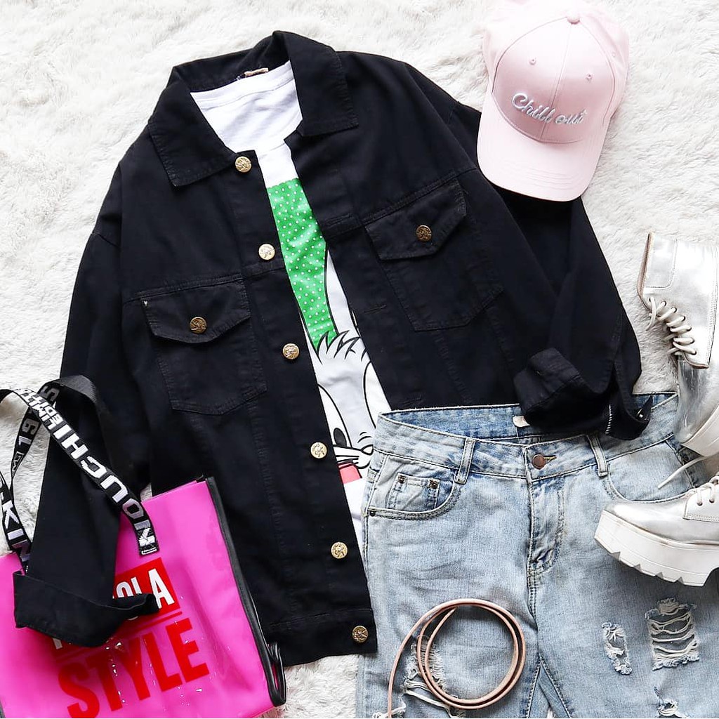 Jacket Jeans Gracia Wanita Denim Jaket Lepis Oversize Jins Jaket Klasik Kekinian Cewe Cewek Jaket Mu