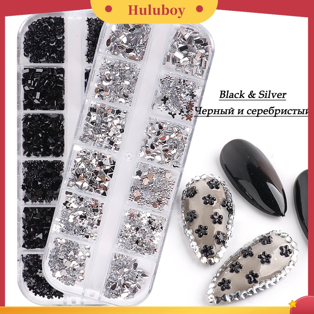 Huluboy Huluboy♡ Payet Berlian Imitasi Aneka Bentuk Untuk Dekorasi Nail Art