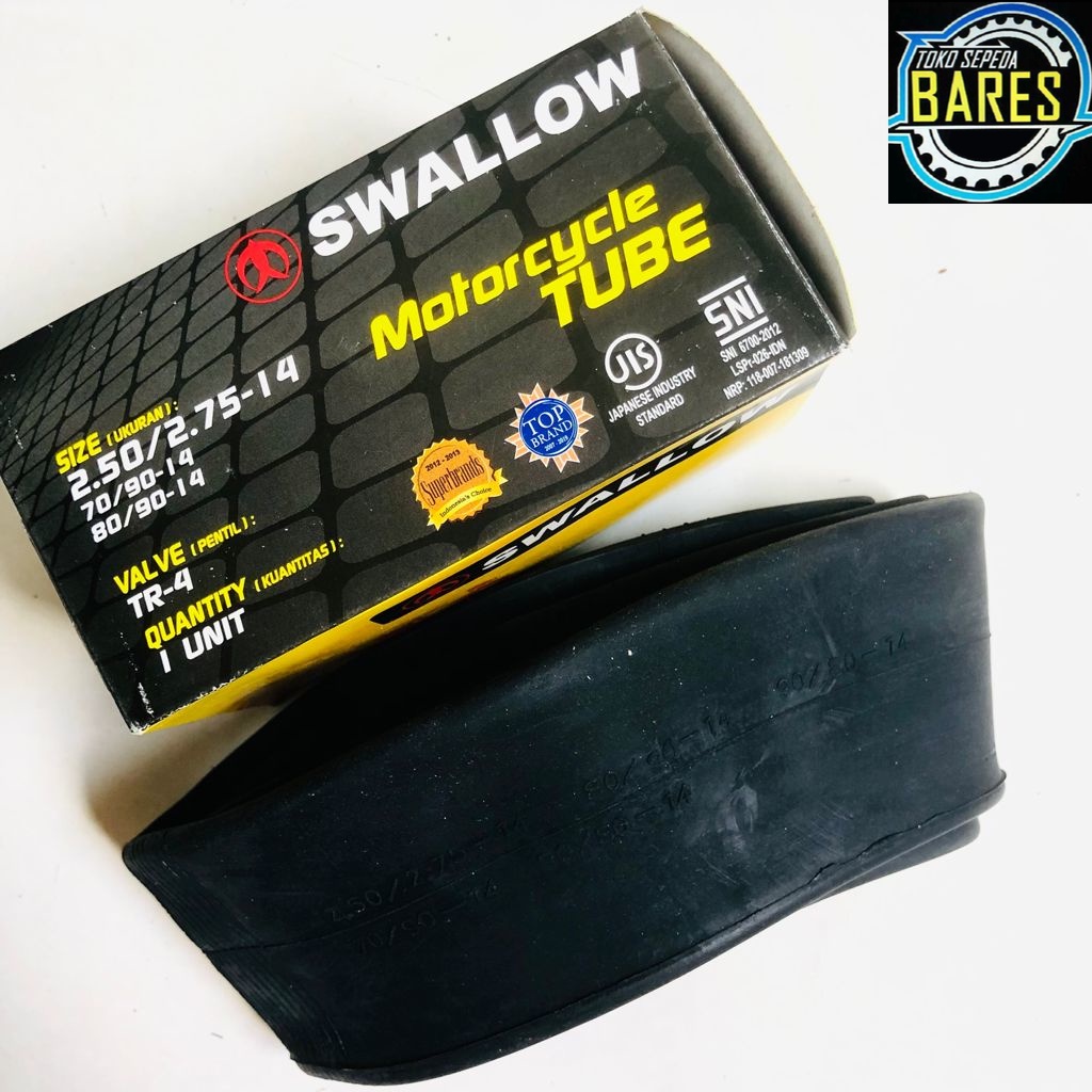 Ban Dalam Sepeda Motor Swallow 2.50 / 2.75 - 14 / 2.25 / 2.50 - 17 / 2.50 / 2.75 - 17 TR-4