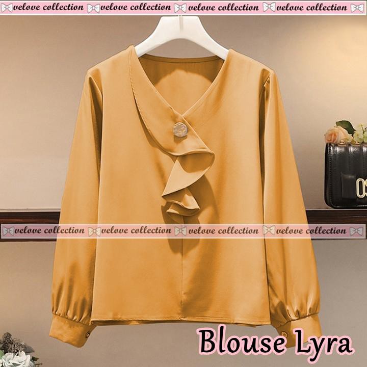 MIA STORY FASHION Blouse Lyra Atasan Wanita Kasual Blouse Lengan Panjang Cantik Atasan Kerja Wanita-2