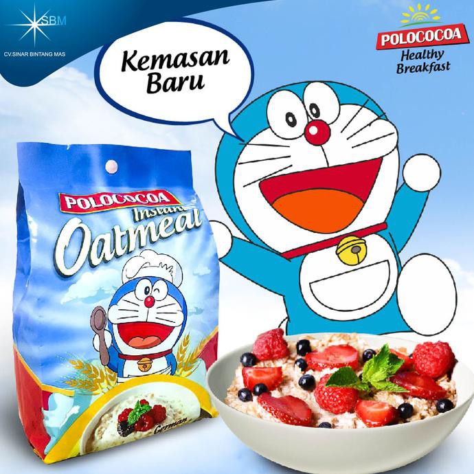 

promo murah Oatmeal Instant Doraemon Polococoa 400 g Oat Meal Instan bukan Quaker