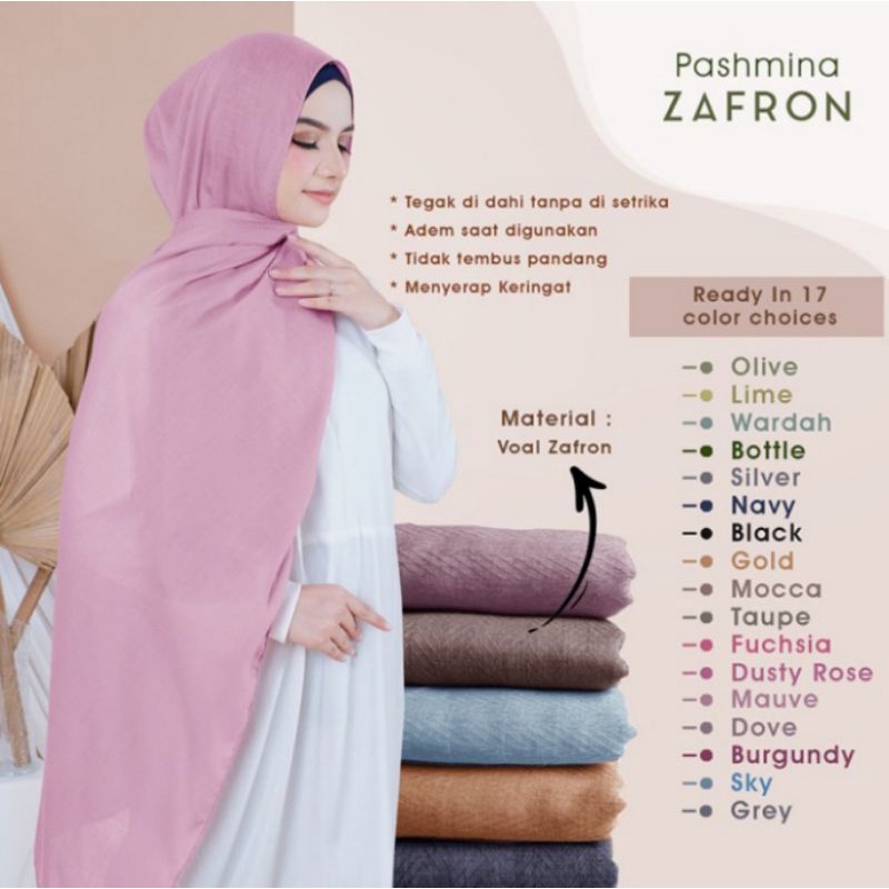 [BUY 1 GET 1 FREE]Pashmina Zafron/Pashmina Voal Zafron Premium