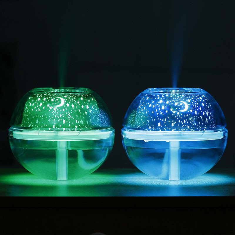 Diffuser Humidifier Aromaterapi Led Projection 7 led RGb Lampu Tidur