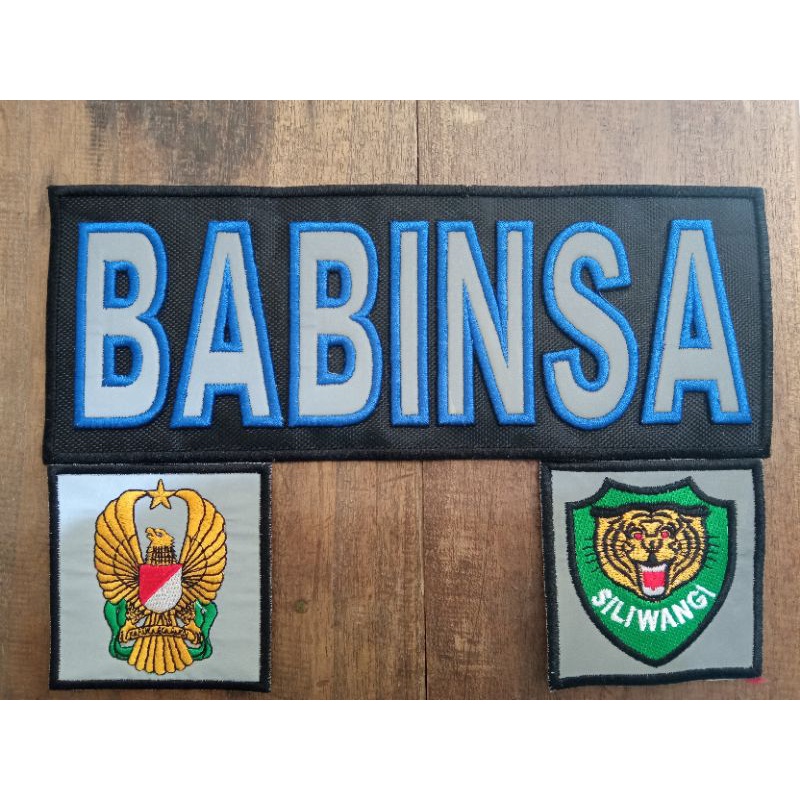 Full Set Babinsa Atribut Logo Berkualitas Bordir Timbul 3D Terima Model Reques Jual Produk Bagus Pol