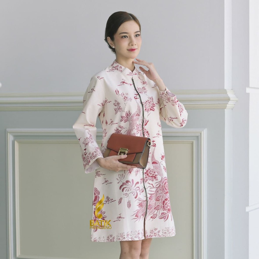 Batik Prabuseno TUNIK AYUNINDYA Batik Wanita Modern Kekinian Lengan Panjang Baju Atasan Wanita Katun