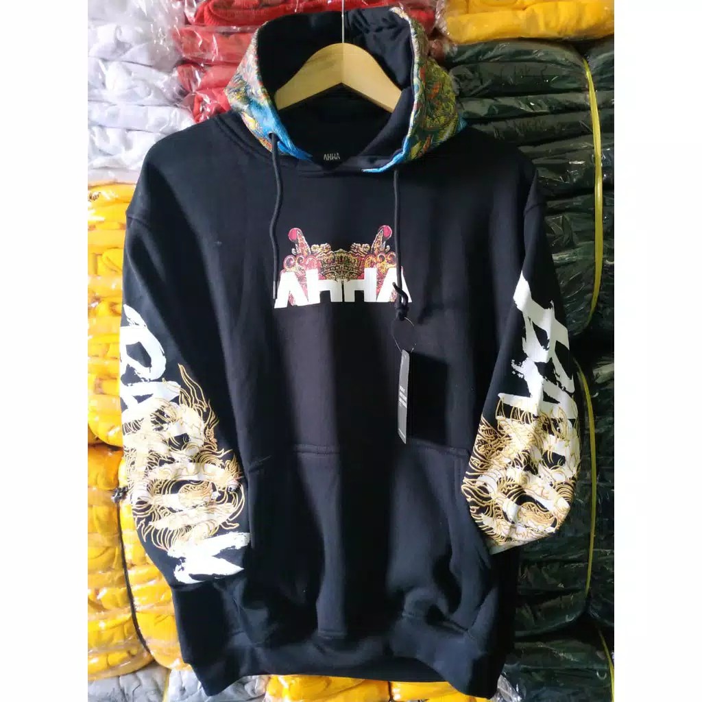 Jaket AHHA Hoodie Barong Bali Fleece Tebal