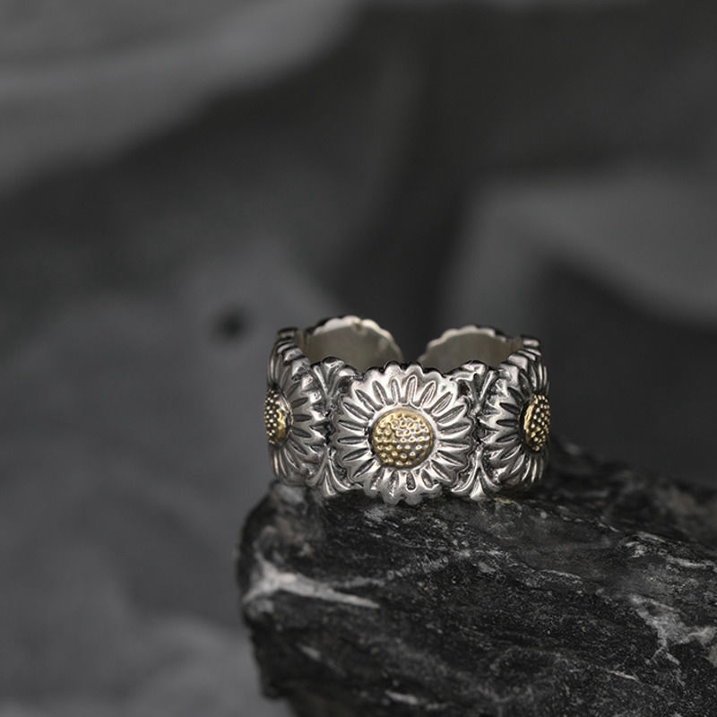 Cincin Bentuk Bunga Daisy Gaya Korea