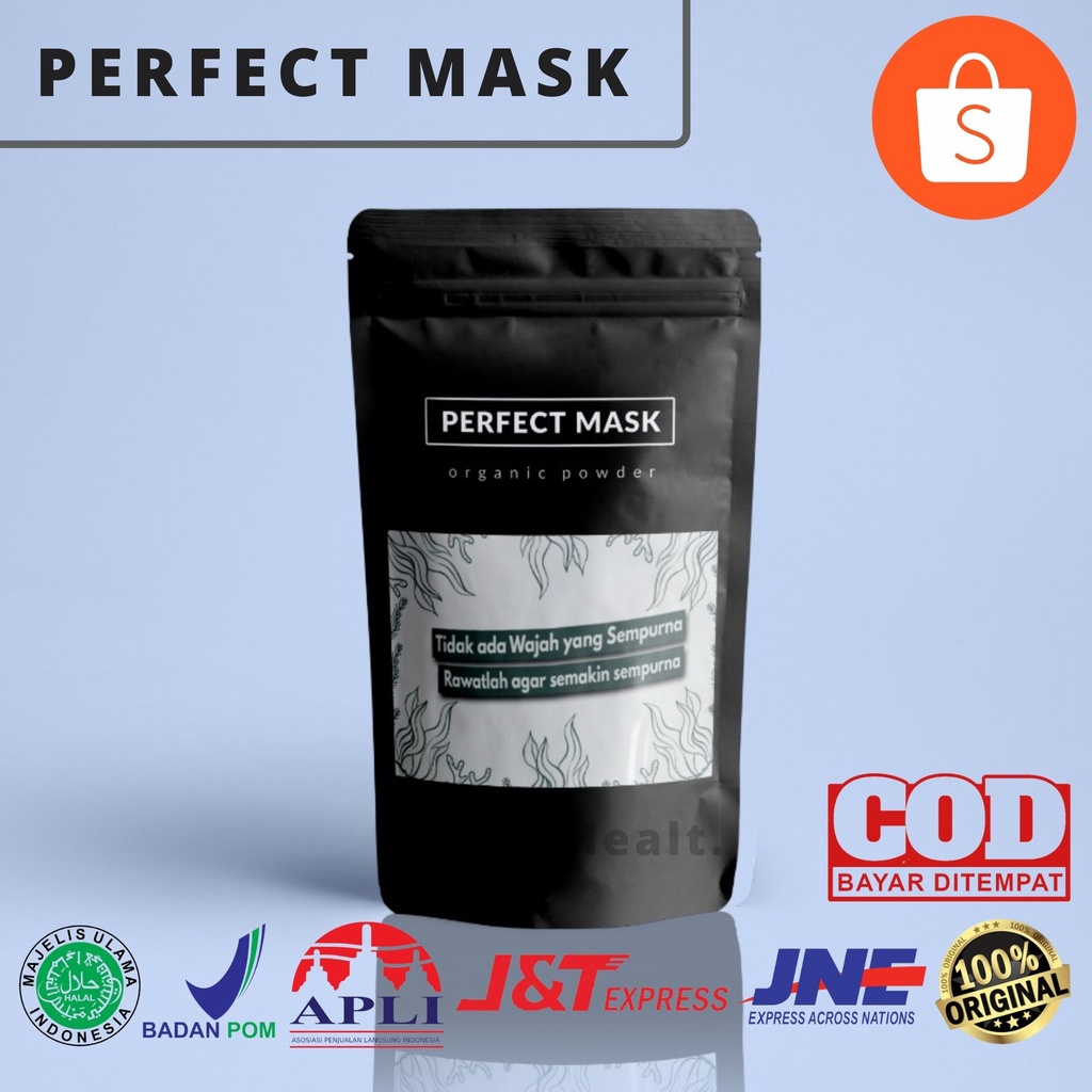 PERFECT MASK ORIGINAL | Hilangkan Jerawat, Bekas Jerawat, Komedo, Atasi muka Kering & Berminyak, Mas