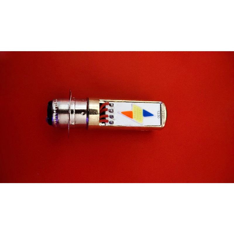 Jual LAMPU DEPAN LED 3 WARNA H6 DC BEBEK/MATIC FLASH merah-biru-putih