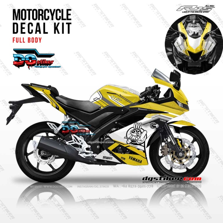 Decal Striping Full Body R15 V3 Kuning Inohonk DG Stiker