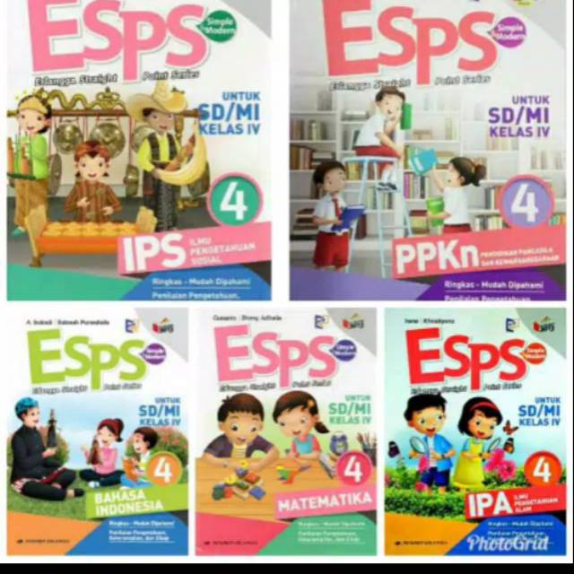 ESPS SD Kelas 4 Matematika , B.indonesia, IPS, IPA dan PPKN