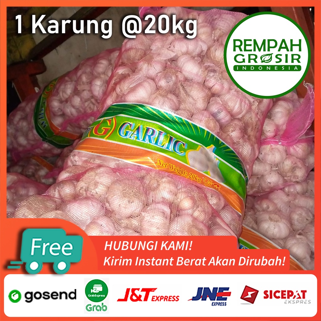 

Bawang Putih Honan / Henan / Banci Fresh 1 Karung / 20Kg | 20 kg kilo Grosir