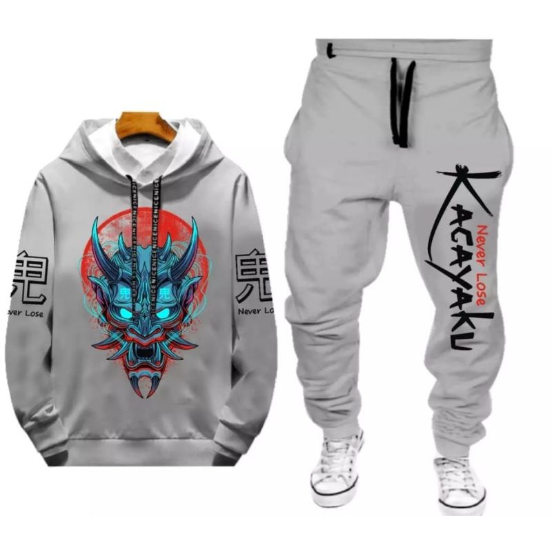 STELAN PRIA HOODIE + JOGGER SETELAN COWOK PREMIUM KAGAYAKU SATU STEL