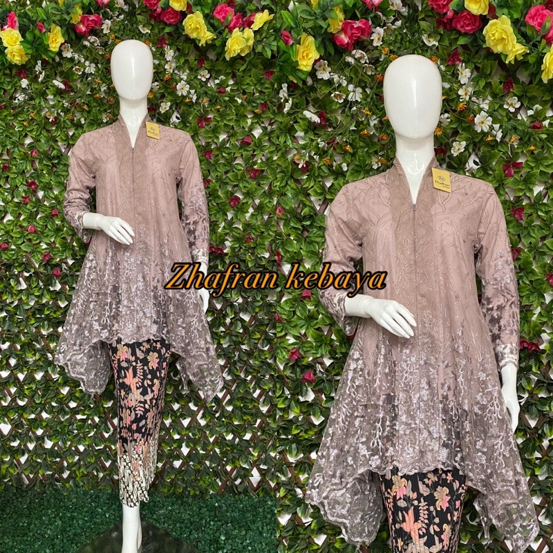 NEW SALE/ Kebaya Brukat Kebaya Modern  melayu Kebaya Remaja Model Busui Bahan Tulle (kwk)