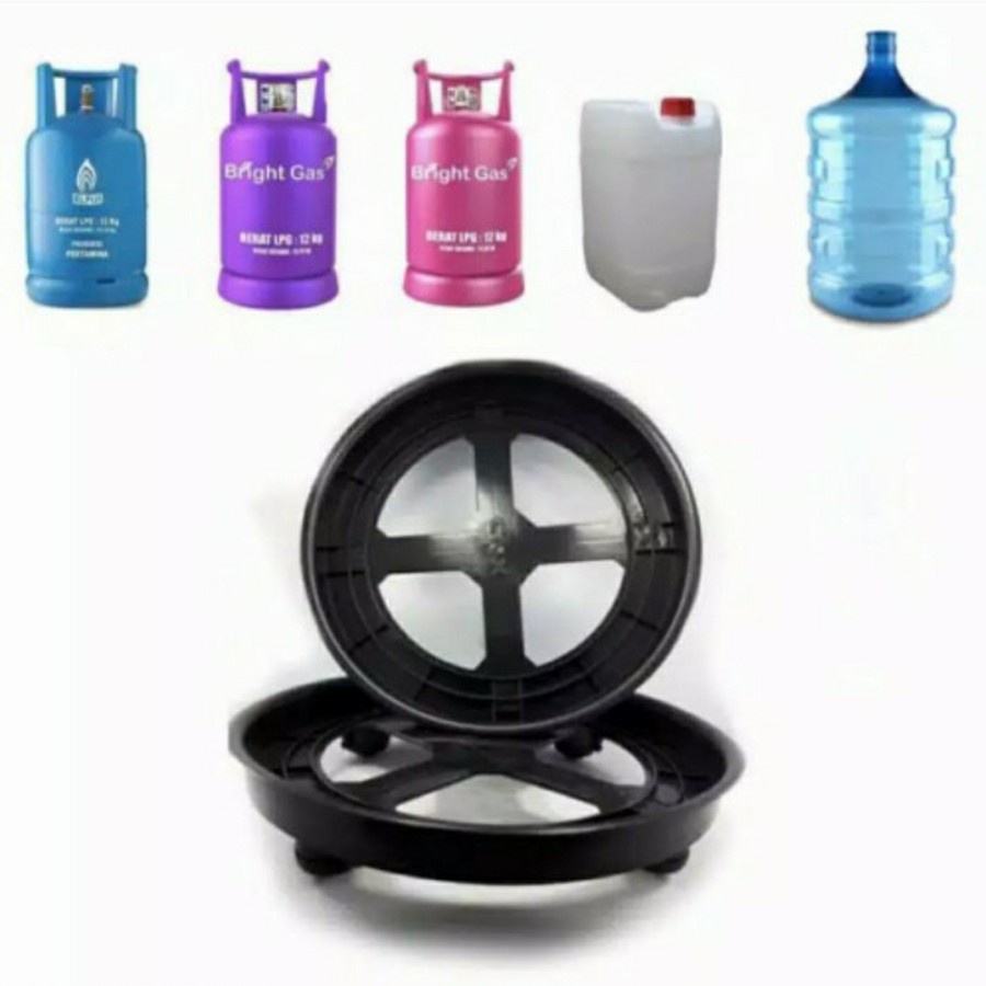 Roda Tabung Gas Plastik Roda Alas Tatakan LPG Galon Aqua/ALAS OKe HARGA PASS