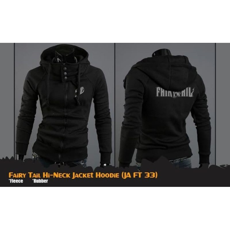 Jaket Anime Fairy Tail Hi-neck Black