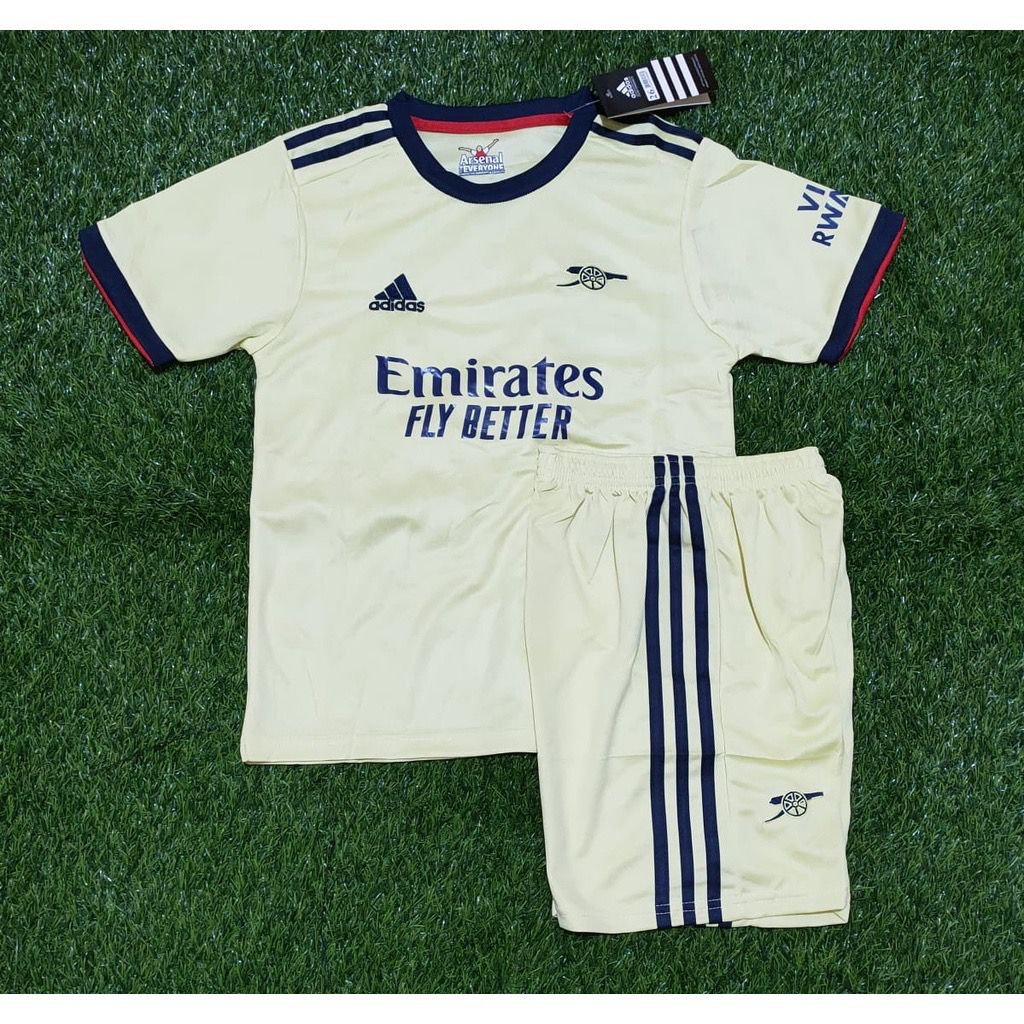jersey bola anak/kids Arsenal Away 2021/2022 Grade ori import thailand highquality jersey bola anak 