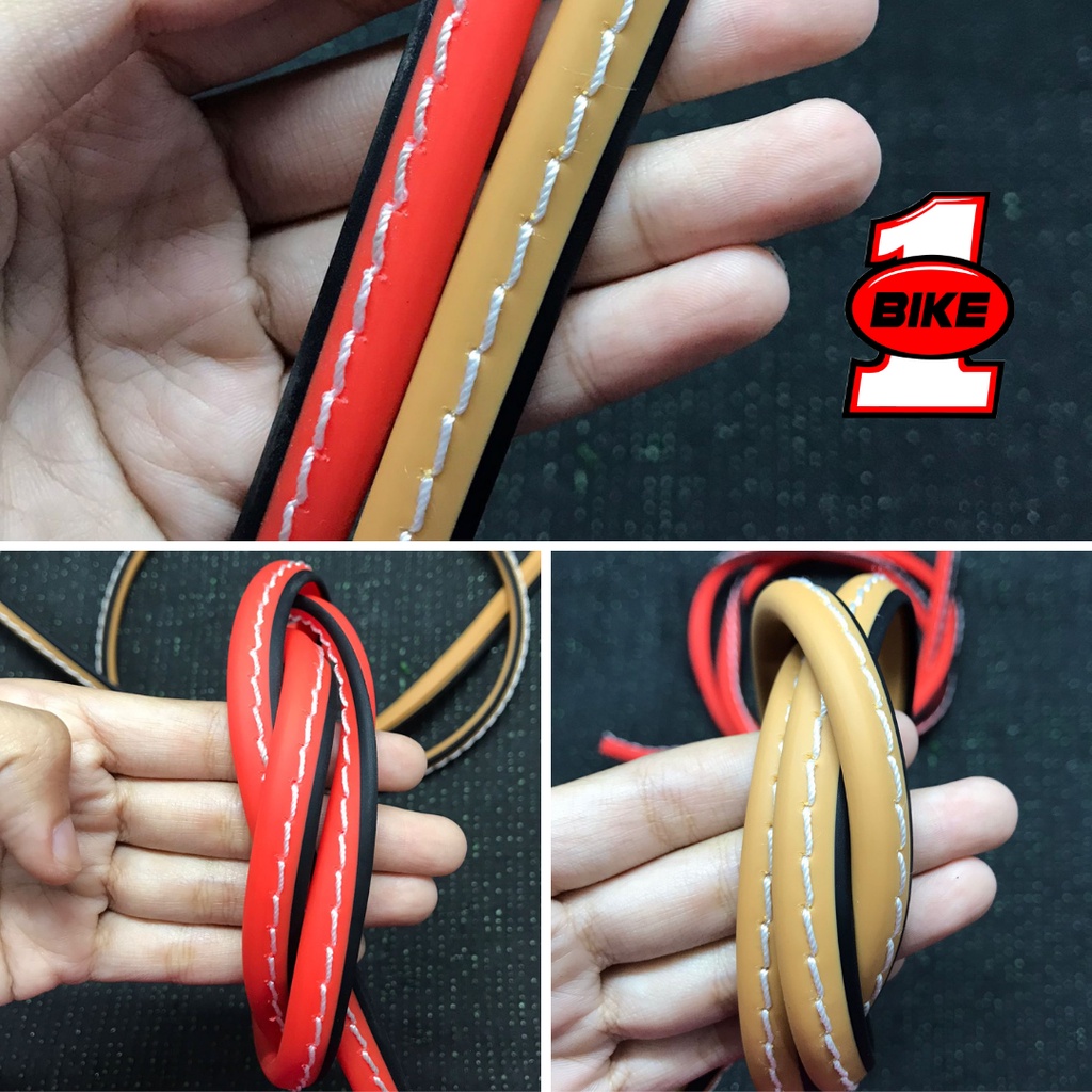 Lis karet helm/motor/mobil/perlengkapan rumah tangga 2 warna jahit / list Helm